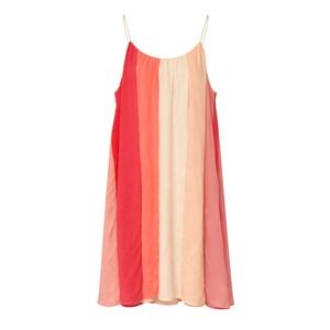 Jun & Ivy Dopamine Dressing Colorblock Slip Dress Women Size M Resortwear Summer